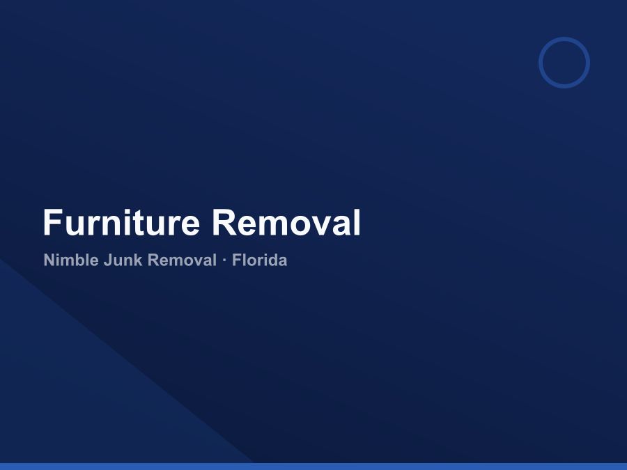 Furniture removal — sofas and dressers hauled away