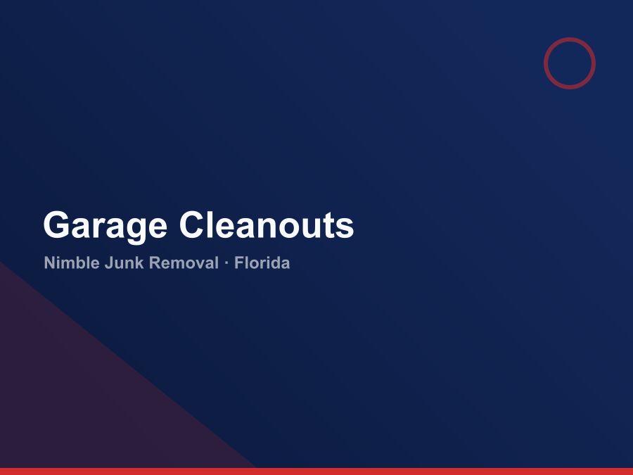 Garage cleanout junk removal in Florida