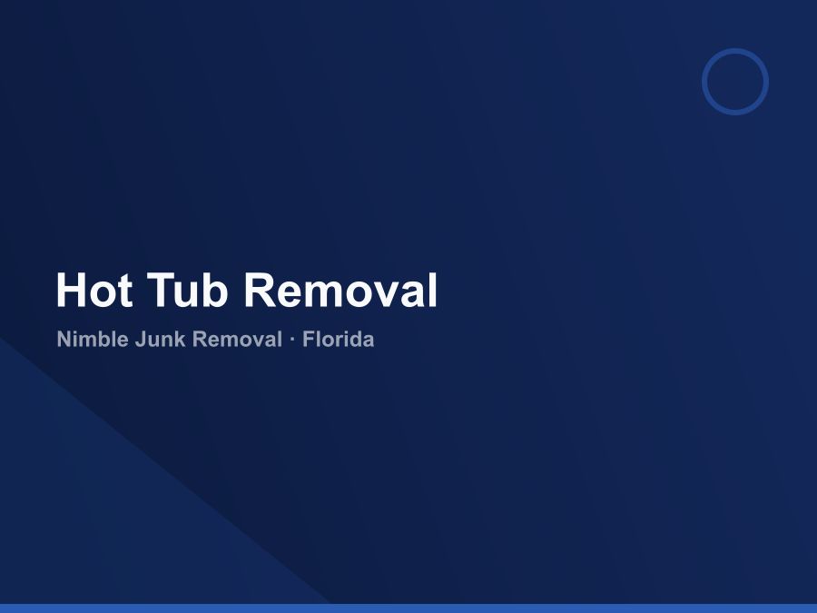 Hot tub removal and haul away