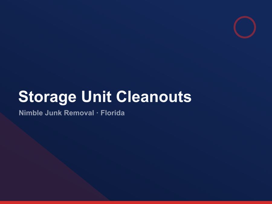 Storage unit cleanout service